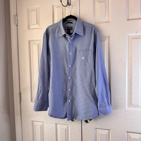 Chaps Other - Chaps Men’s Light Blue Casual Button-Down Shirt Long Sleeve Size Large